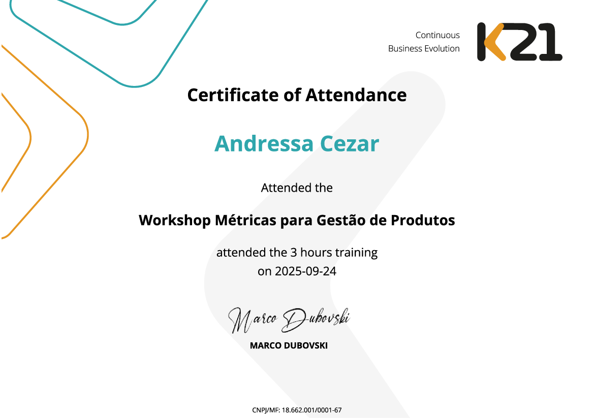 Certificado K21
